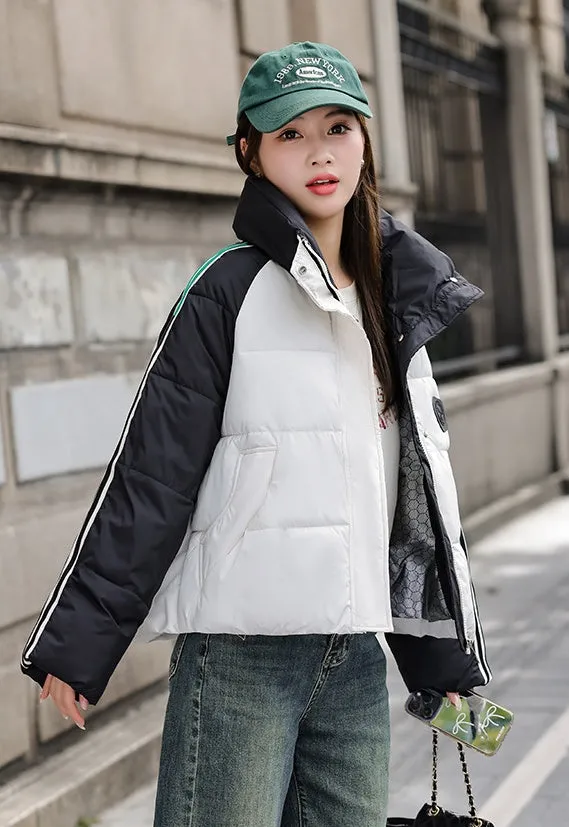 Thickened Windproof and Water-Resistant Puffer Jacket for Women