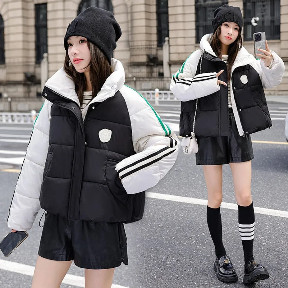 Thickened Windproof and Water-Resistant Puffer Jacket for Women