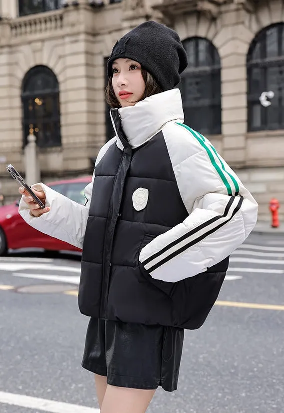 Thickened Windproof and Water-Resistant Puffer Jacket for Women