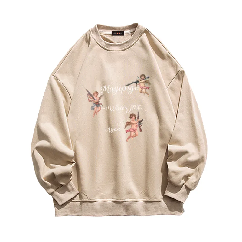 Three little angels with weapons in their hands Sweashirt