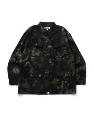 Tie Dye Army Jungle Fatigue Shirt Jacket