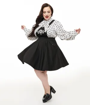 Tim BurtonÕs The Nightmare Before Christmas by Unique Vintage Plus Size Black Nightmare Before Christmas Brionne Pinafore Skirt