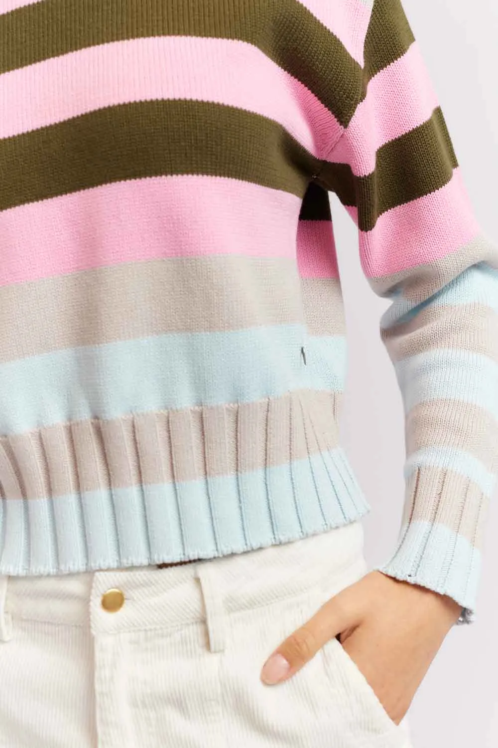 Tootsie Stripe Sweater - Cactus