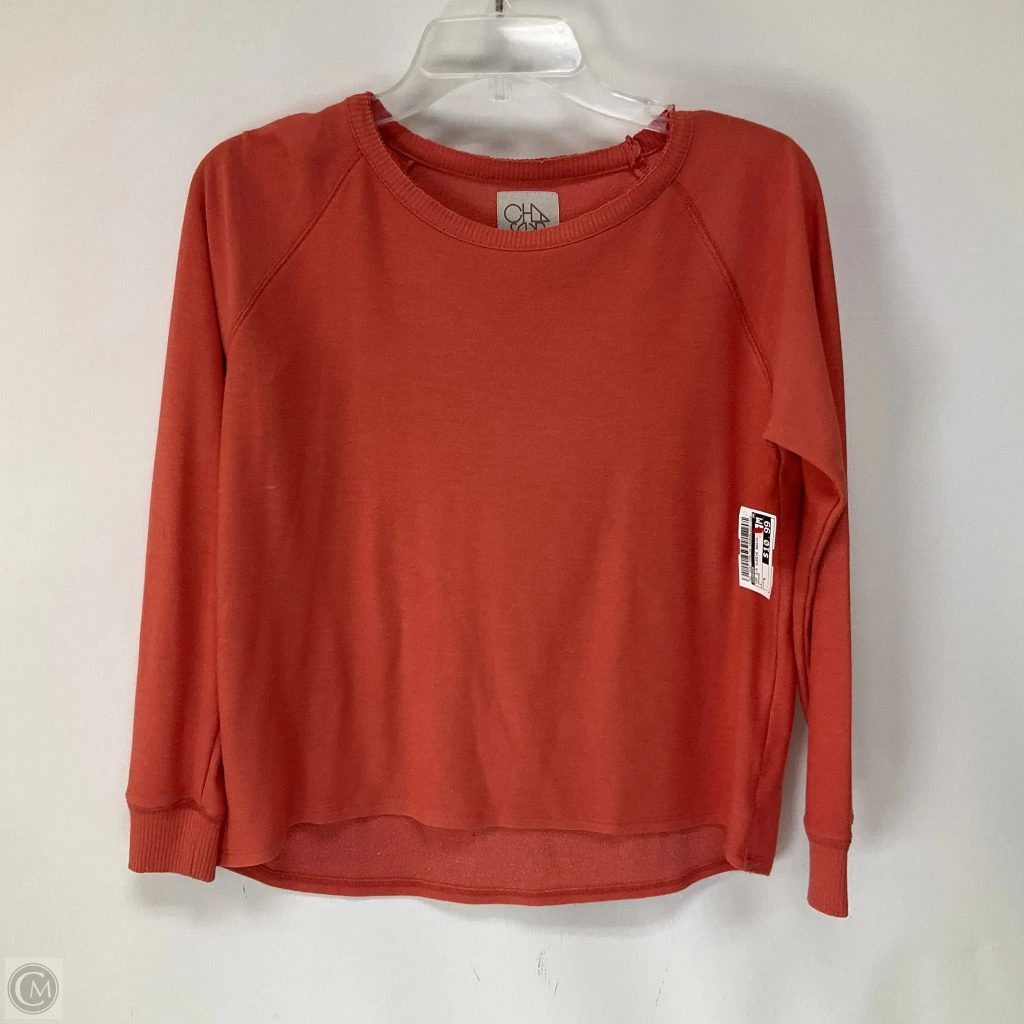 Top 3/4 Sleeve Basic By Chaser In Orange, Size: S