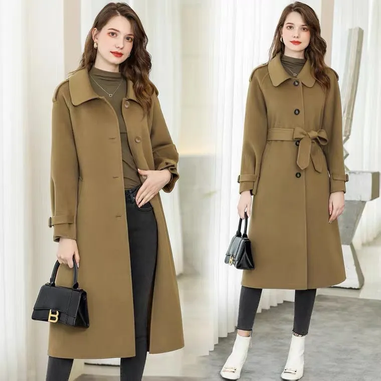 Top sale guaranteed quality amp; winter  ladies cashmere wool coat