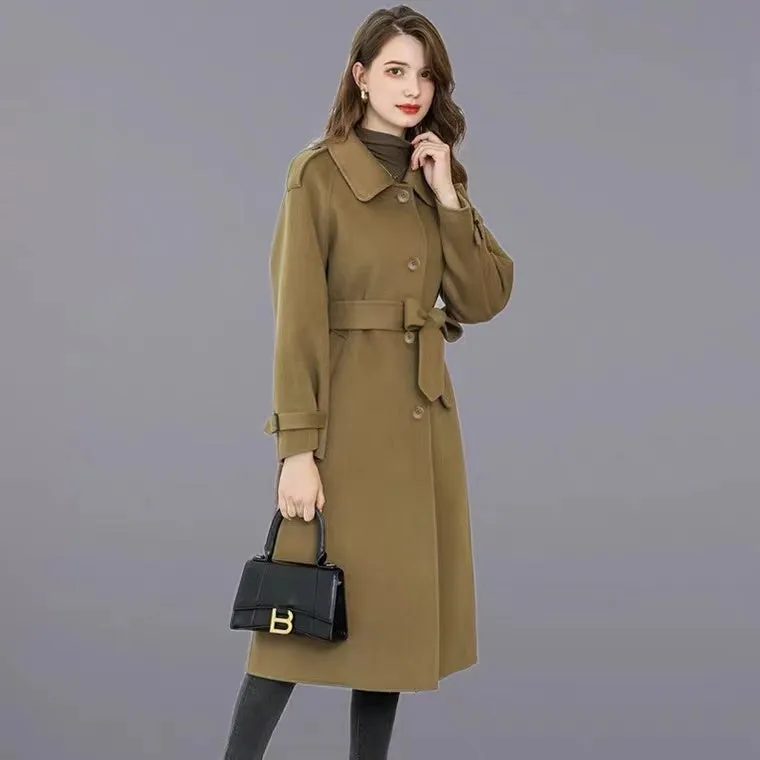 Top sale guaranteed quality amp; winter  ladies cashmere wool coat