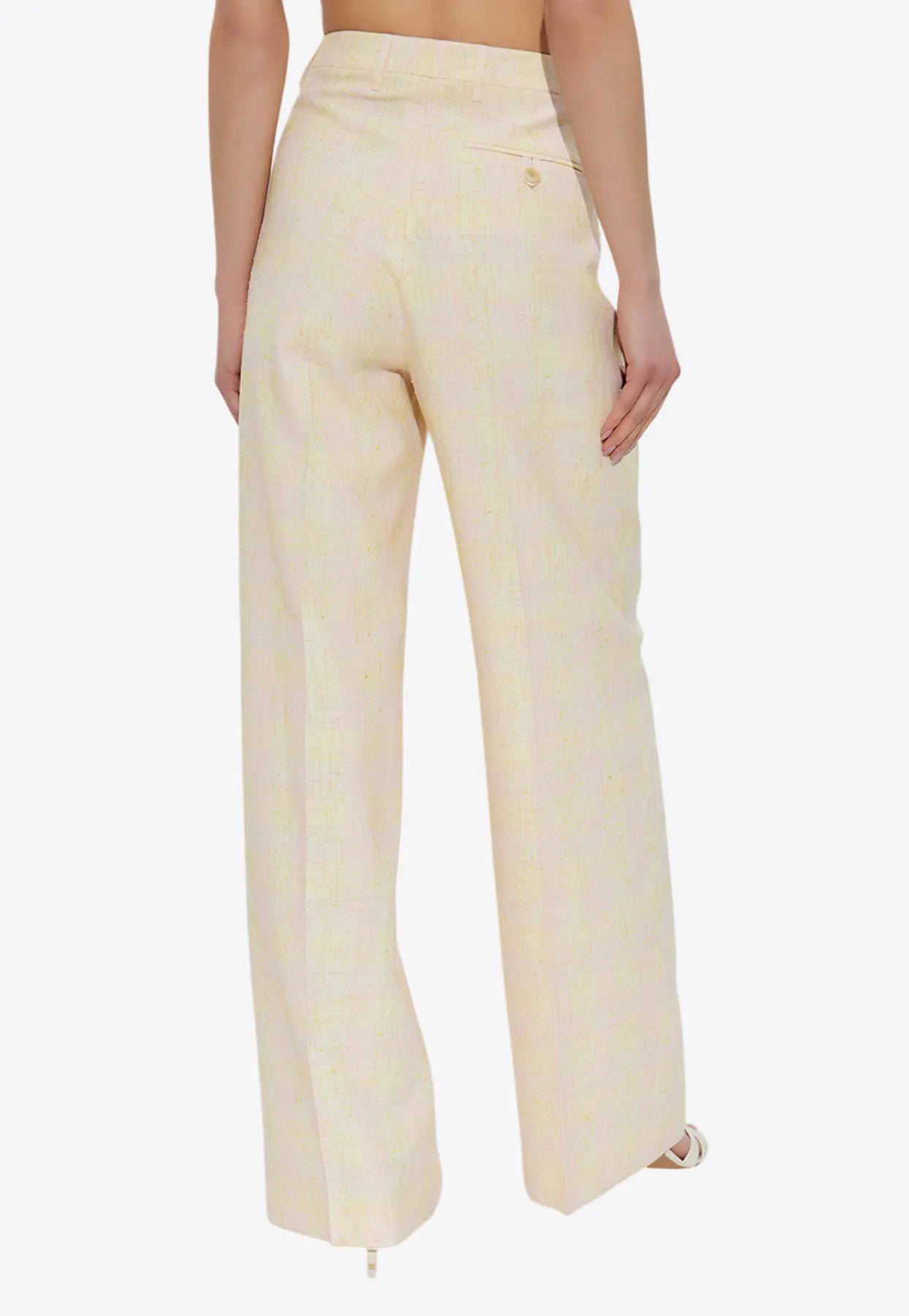 Tweed Wide-Leg Pants