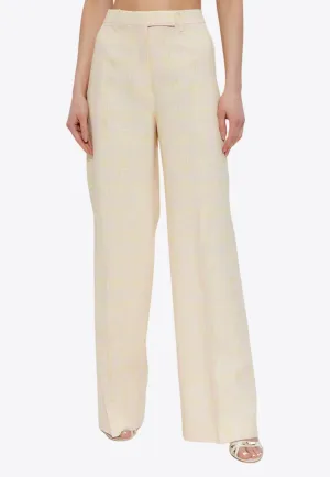 Tweed Wide-Leg Pants