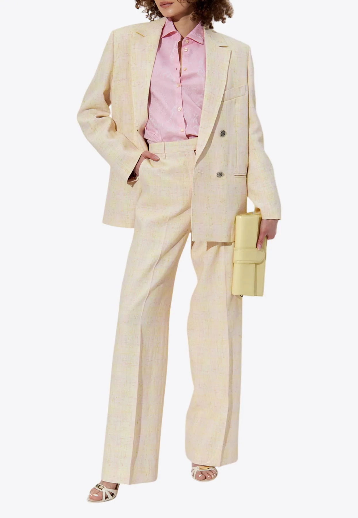 Tweed Wide-Leg Pants