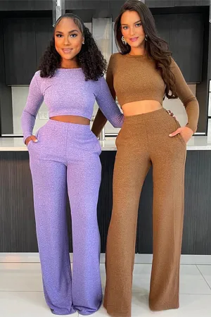 UH0508 Crop Shirt and Pants Set