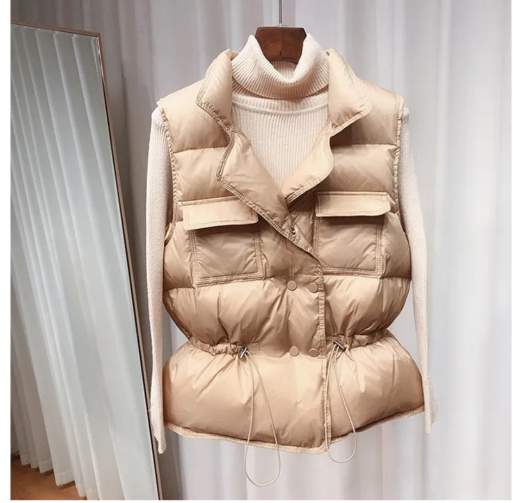 Ultra Light Down Vest Women Short Vest