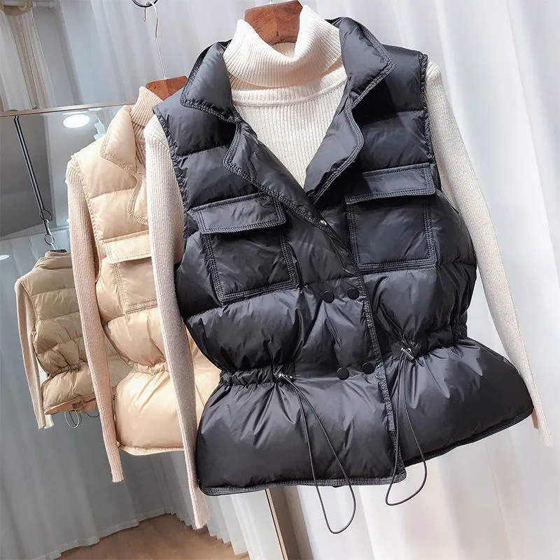 Ultra Light Down Vest Women Short Vest