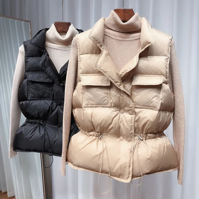 Ultra Light Down Vest Women Short Vest