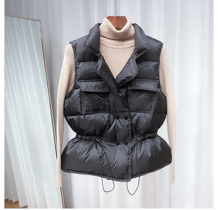 Ultra Light Down Vest Women Short Vest