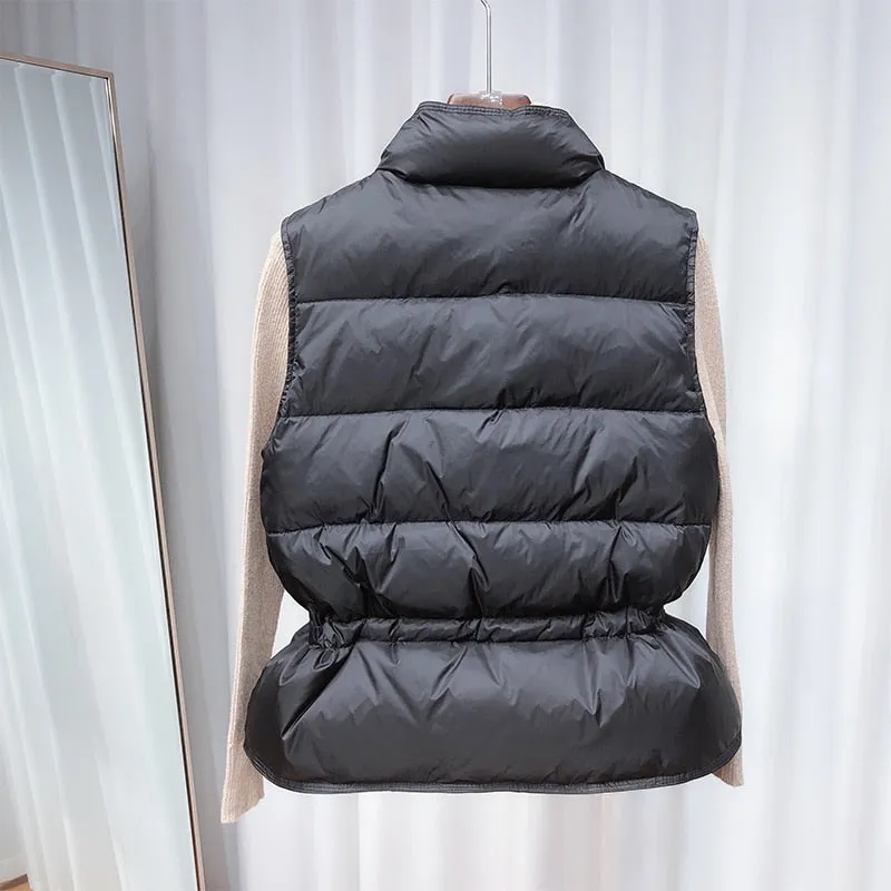 Ultra Light Down Vest Women Short Vest