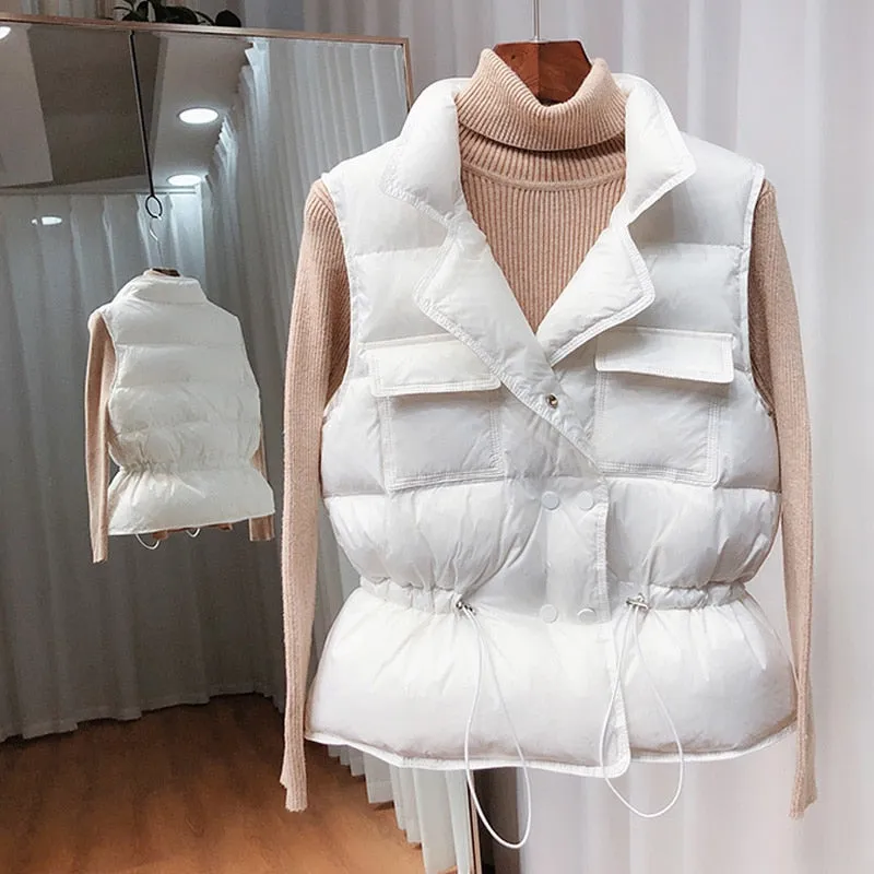 Ultra Light Down Vest Women Short Vest