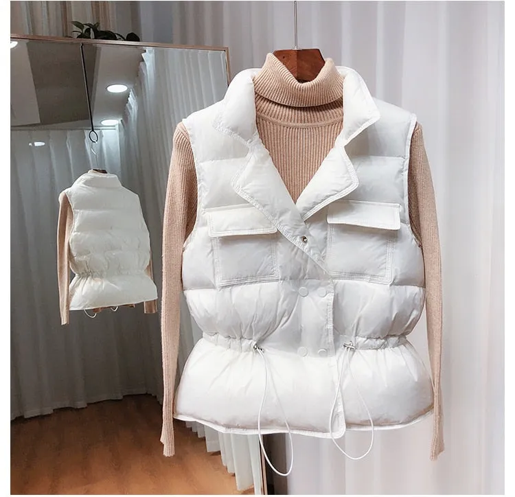 Ultra Light Down Vest Women Short Vest