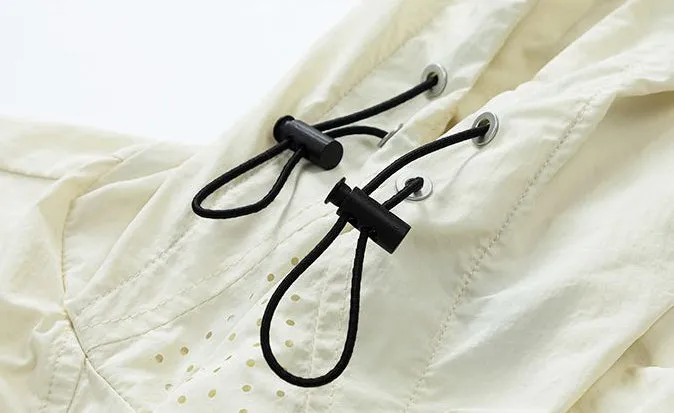 UPF50  Outdoor Windbreaker with Drawstring Hem for Men