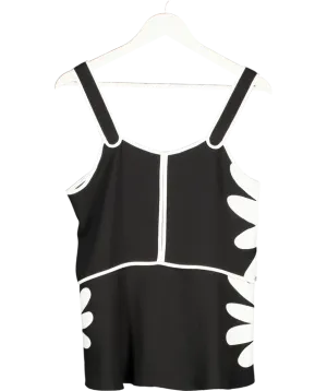 Victoria Beckham for Target Black Monochrome Sleeveless Tank Top UK S
