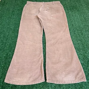Vintage 70s Men's Levi's 646 Bell Bottoms Flared Bootcut Brown Corduroy Pants  - 35x29"