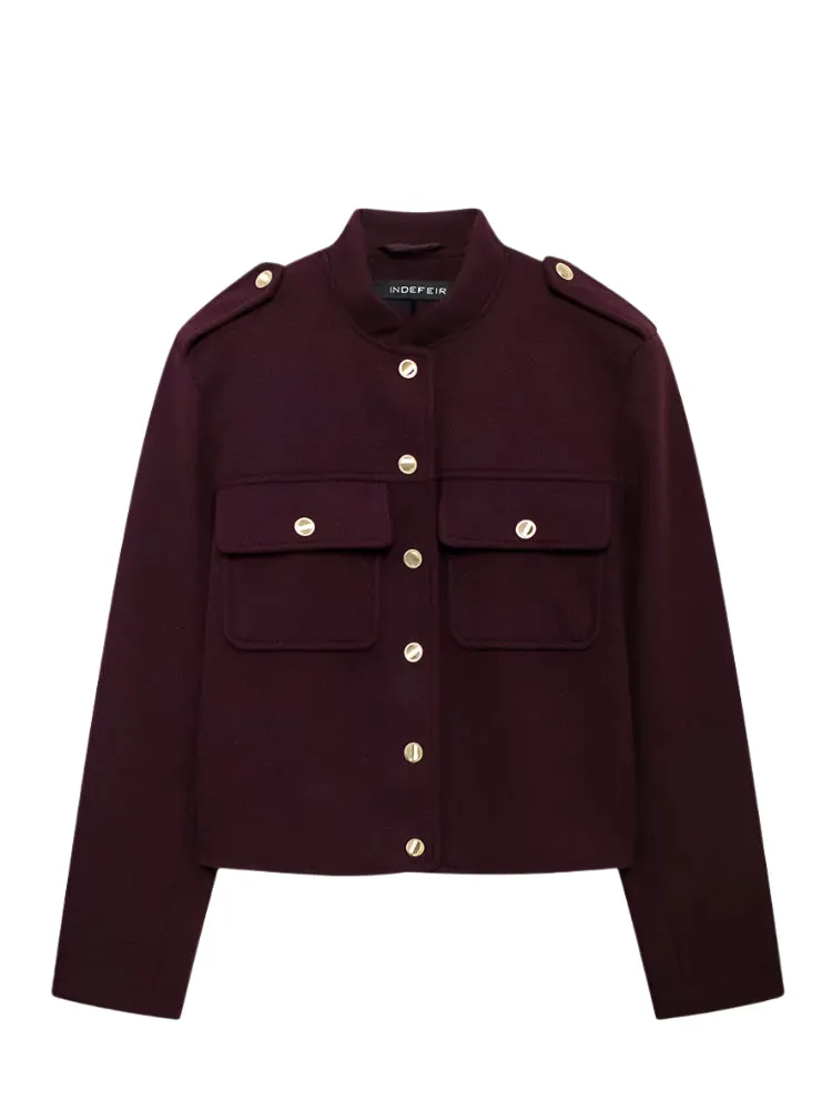 Vintage Wine Red Coat – Stylish and Versatile Outerwear