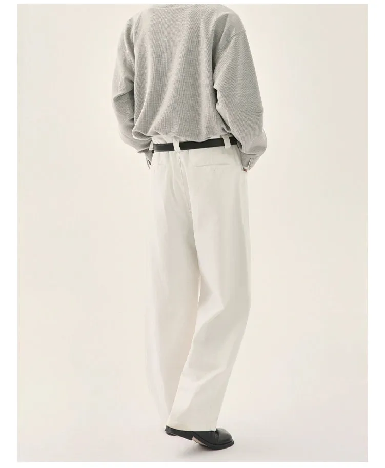 Wide-Leg Distressed Deconstructed Jeans