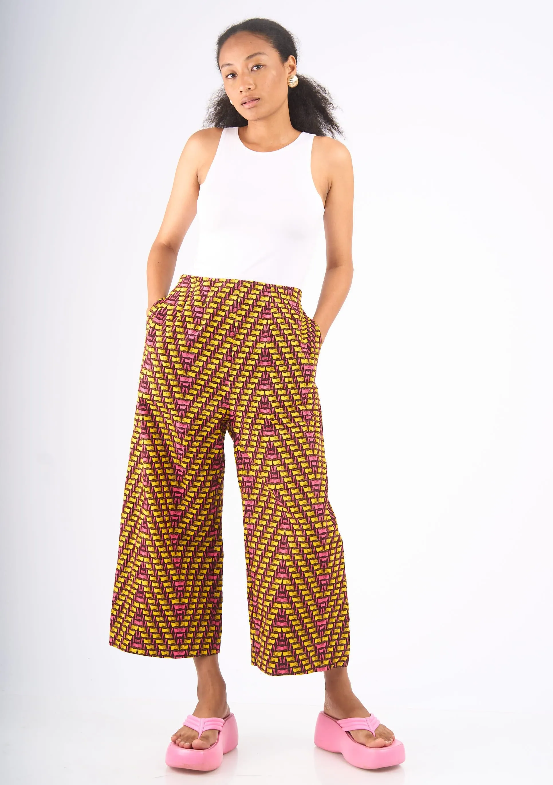 Wide Leg Pants - Dominos