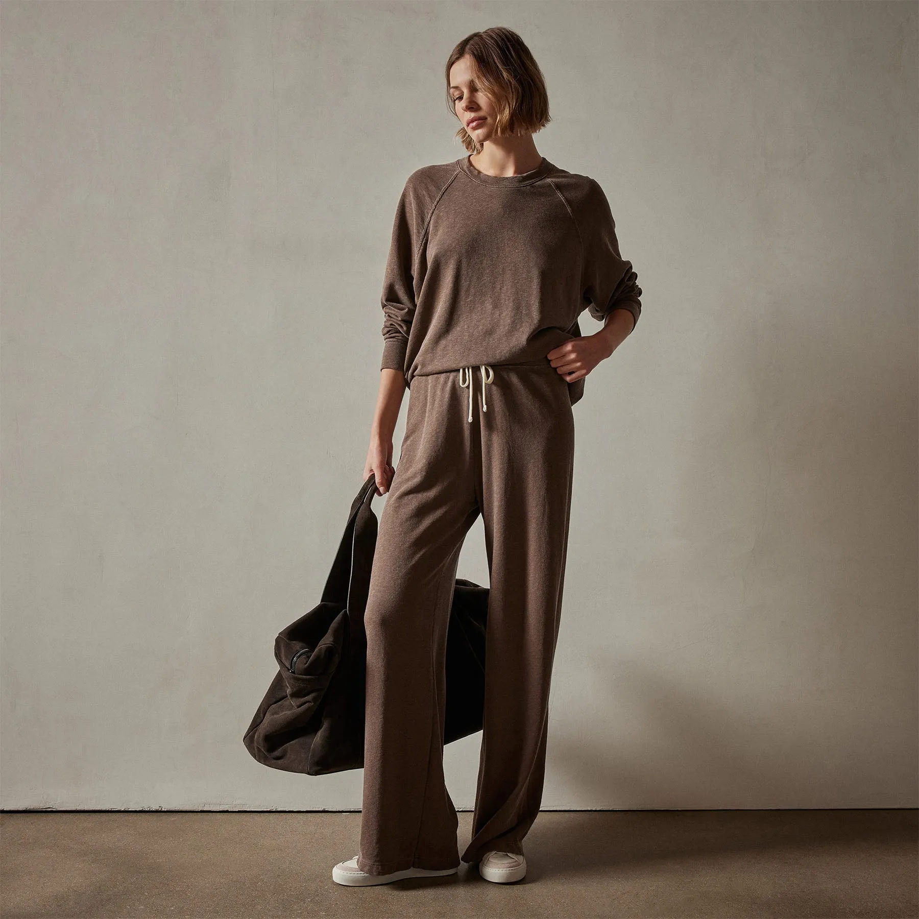 Wide Leg Sweatpant - Fox Pigment