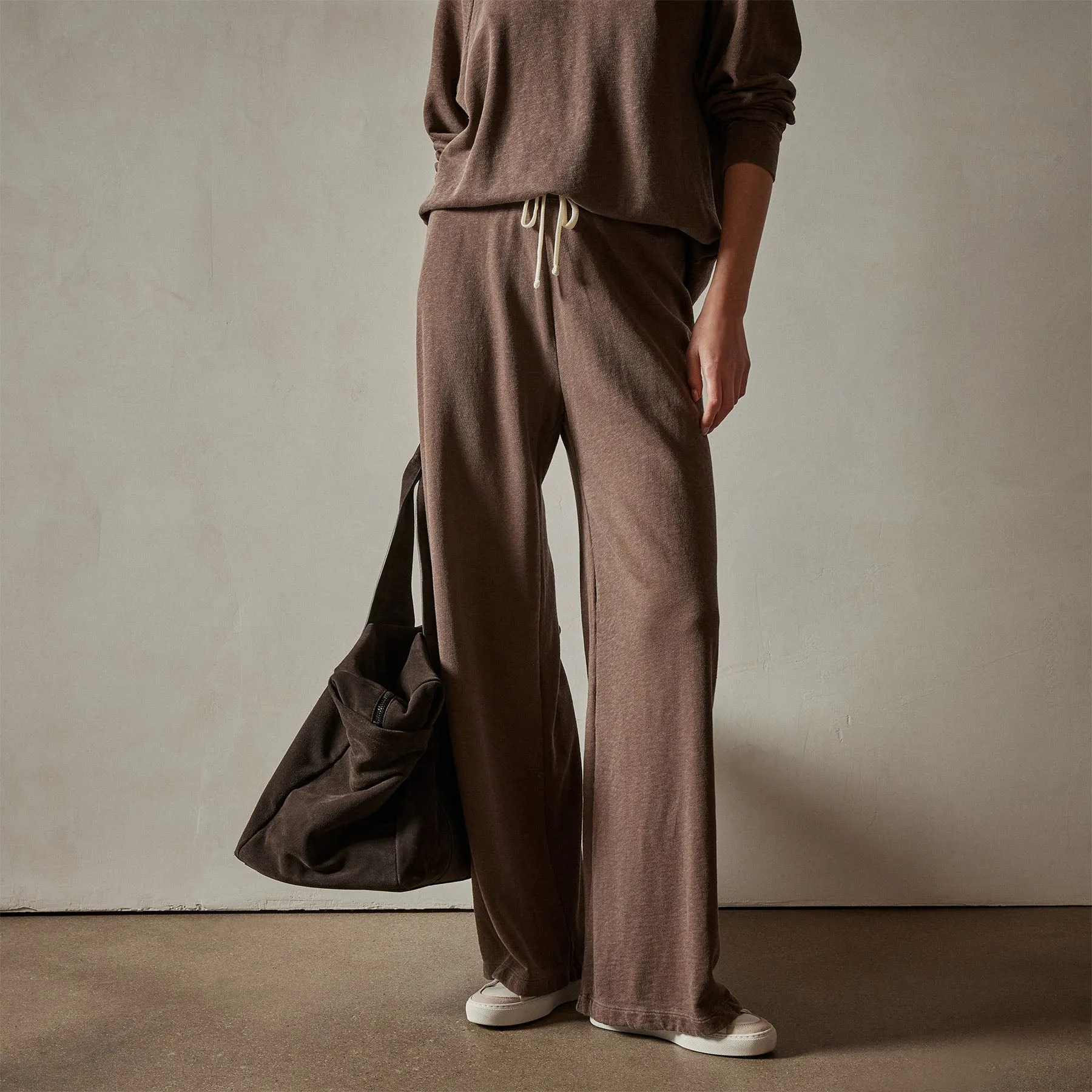 Wide Leg Sweatpant - Fox Pigment