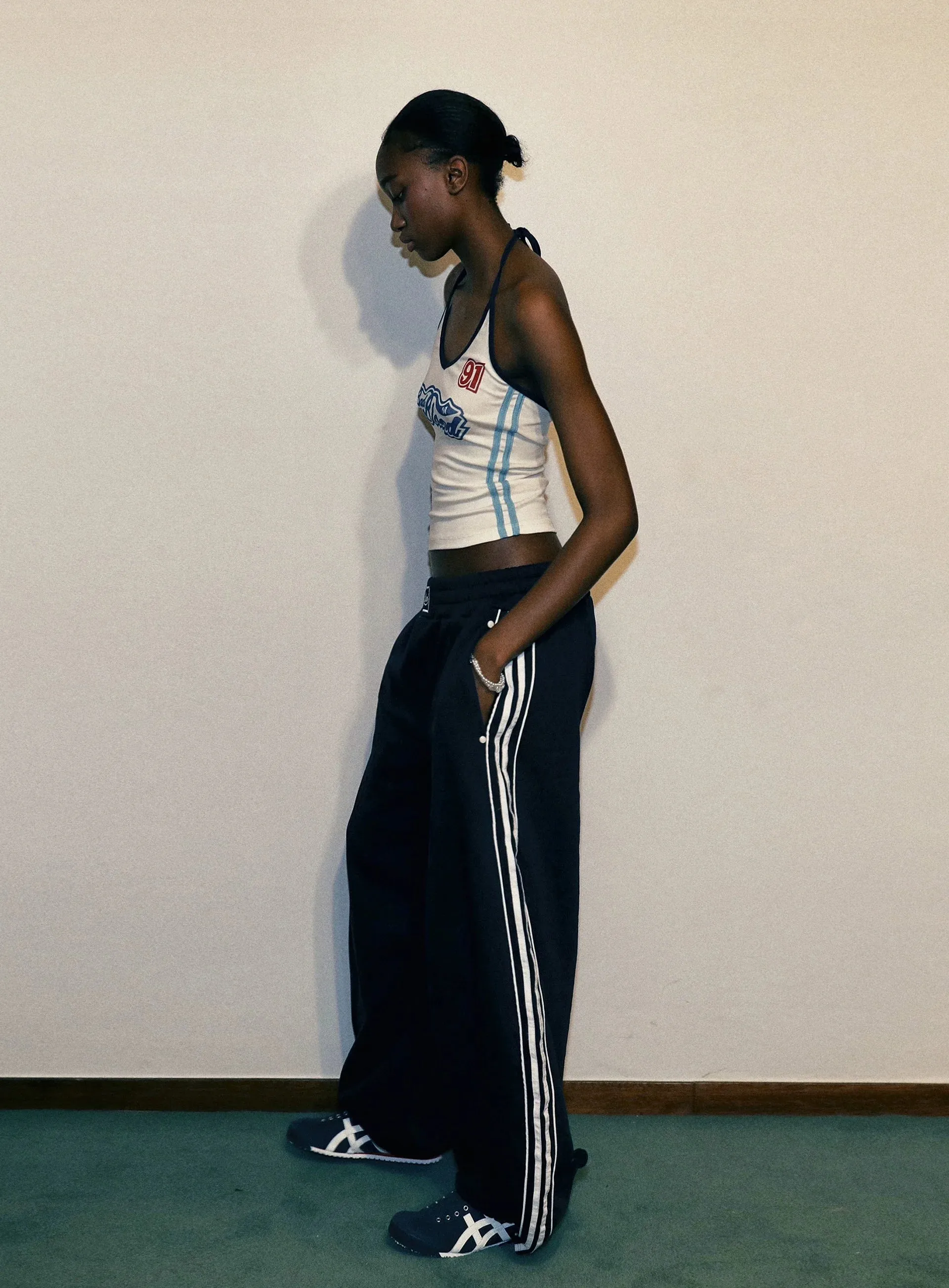 Wide-Leg Track Pants