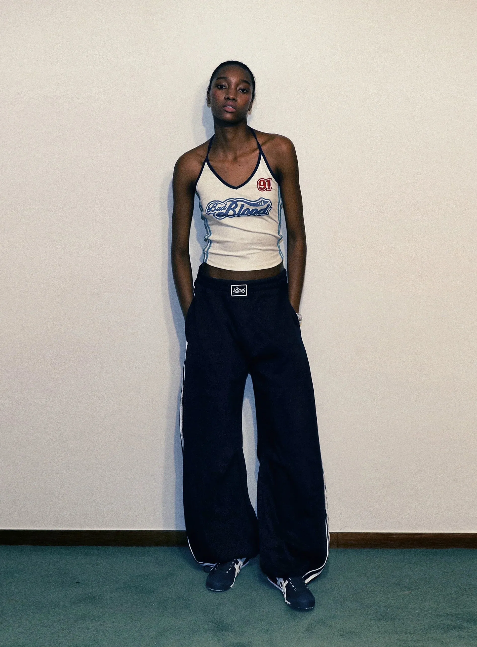 Wide-Leg Track Pants