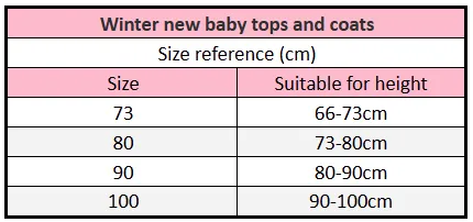 Winter new baby tops and coats