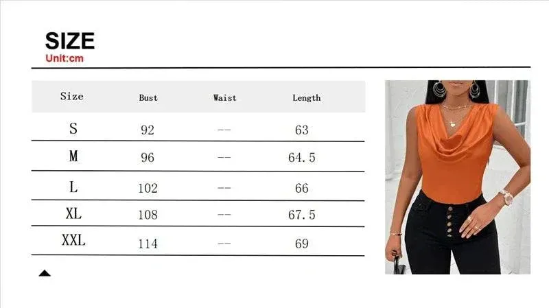 Women Silk-Like Satin Tank Top