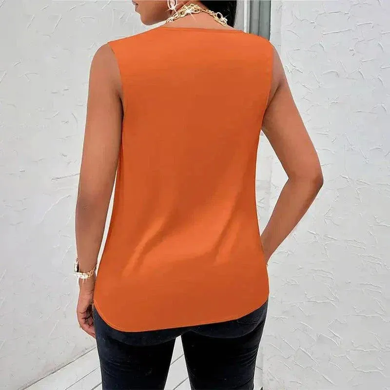 Women Silk-Like Satin Tank Top
