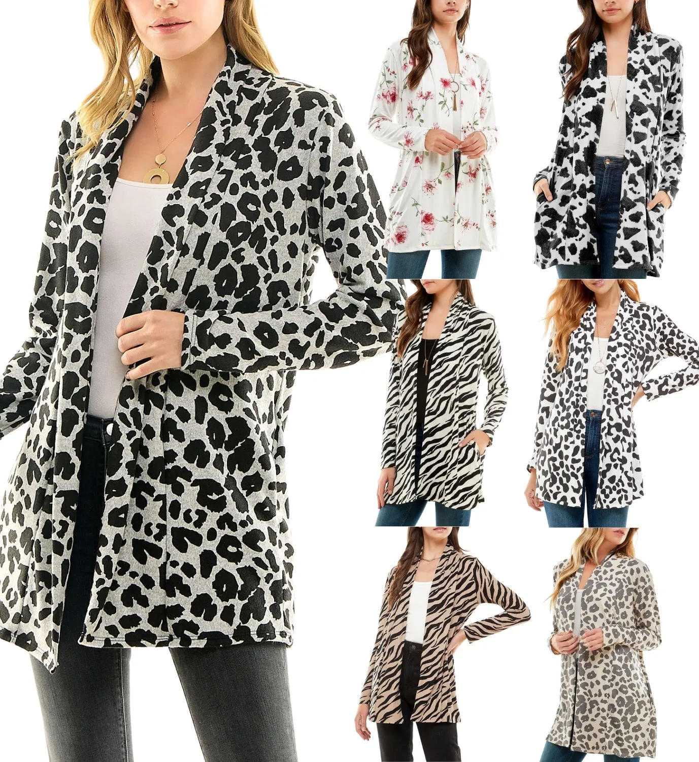 Women's Casual Lightweight Open Front Cardigan and Soft Basic Drape Long Sleeve Sweater Coat (S-3XL)