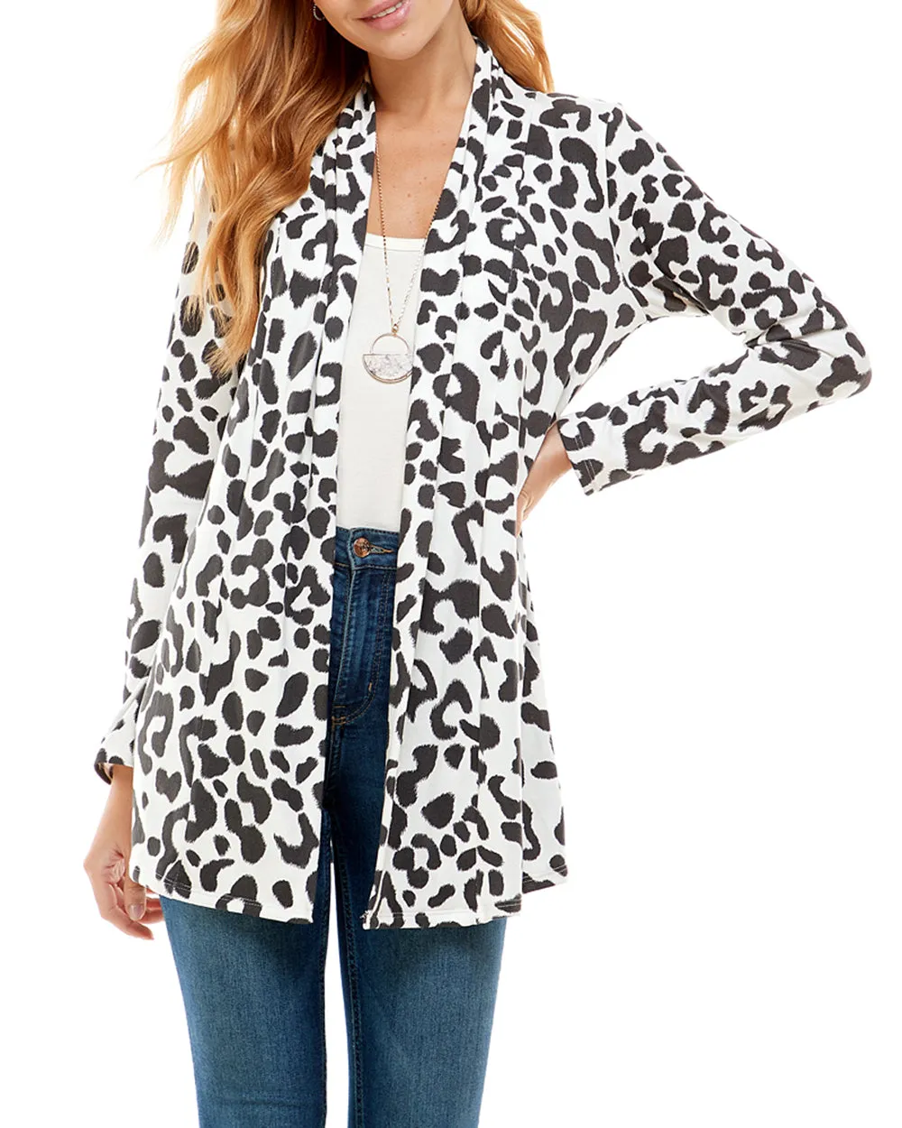 Women's Casual Lightweight Open Front Cardigan and Soft Basic Drape Long Sleeve Sweater Coat (S-3XL)
