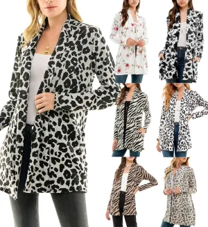 Women's Casual Lightweight Open Front Cardigan and Soft Basic Drape Long Sleeve Sweater Coat (S-3XL)