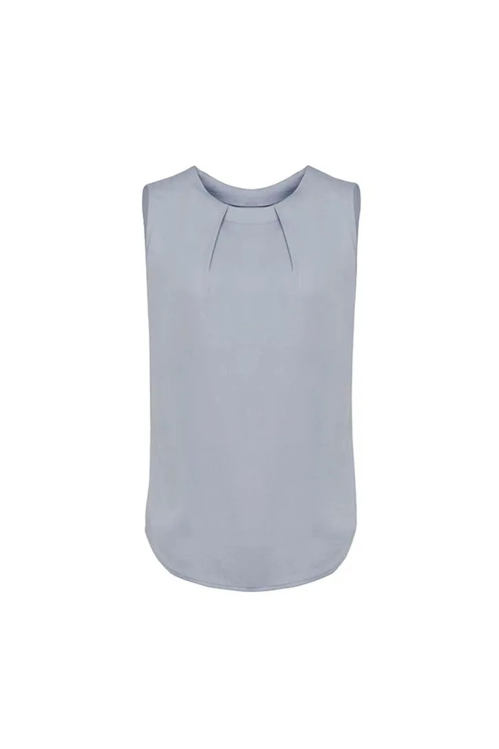 Womens Estelle Sleeveless Pleat Detail Blouse