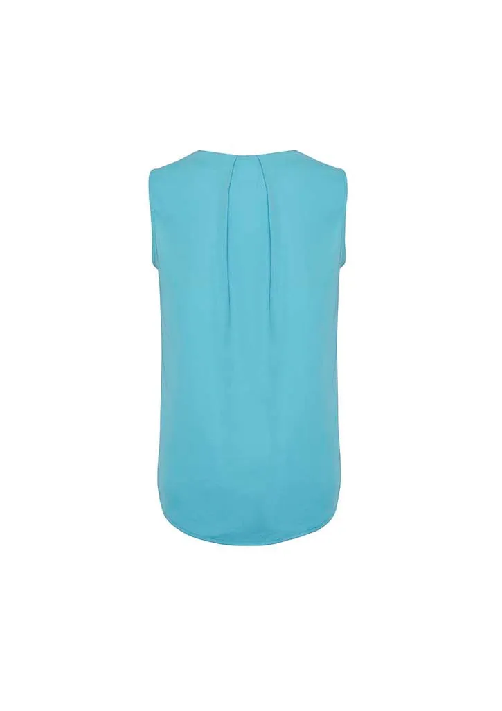 Womens Estelle Sleeveless Pleat Detail Blouse