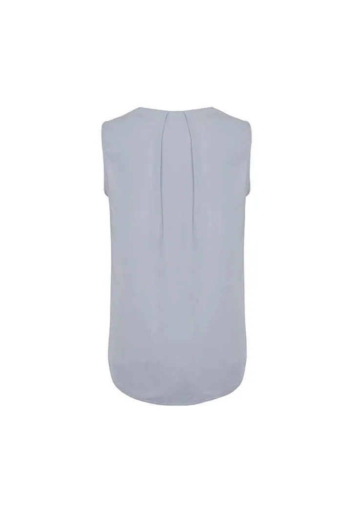 Womens Estelle Sleeveless Pleat Detail Blouse