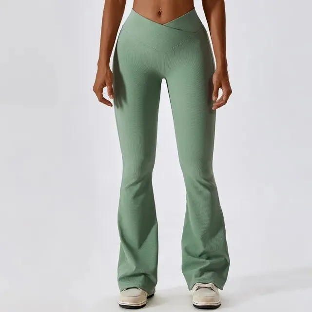 Women's Gym Workout Fitness  Flared Pants
