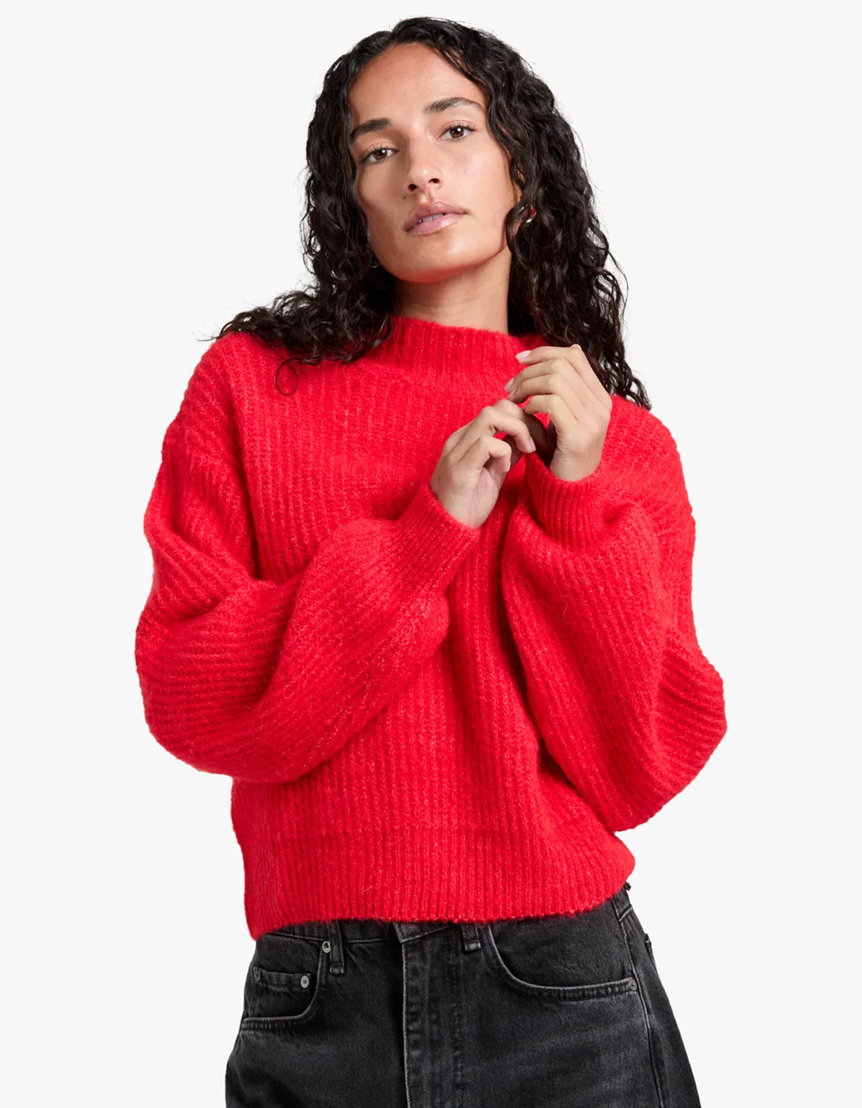 Womens Jumper East - Chilli Pepper Melange