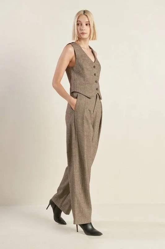 Woolen Wide Leg Pant