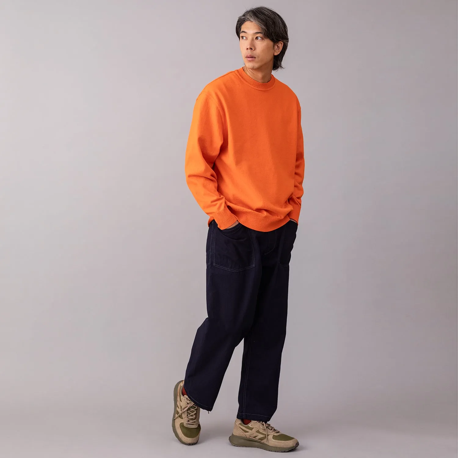 Yonetomi NEW BASIC | ヨネトミニューベーシック　Begin別注 強撚糸の美発色コットンクルーニット