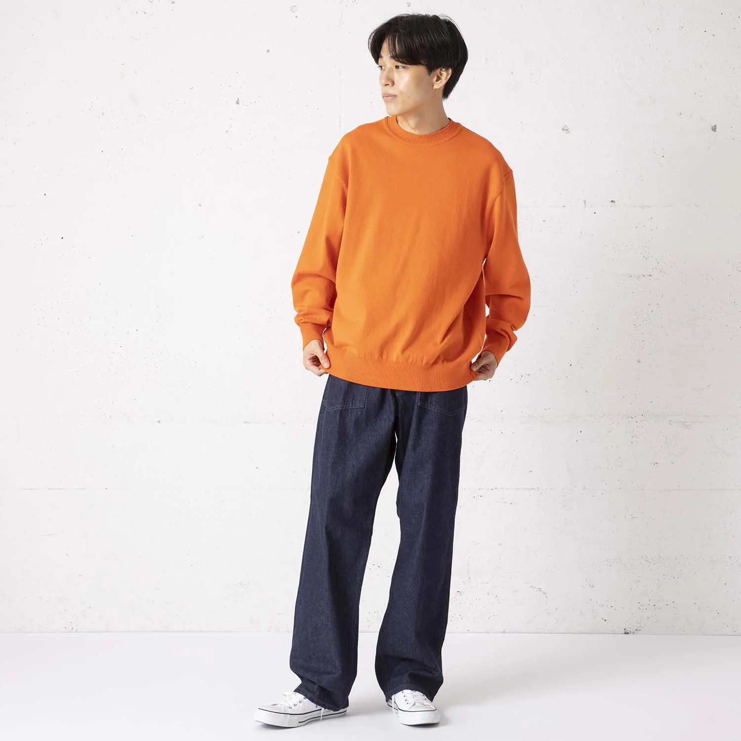 Yonetomi NEW BASIC | ヨネトミニューベーシック　Begin別注 強撚糸の美発色コットンクルーニット