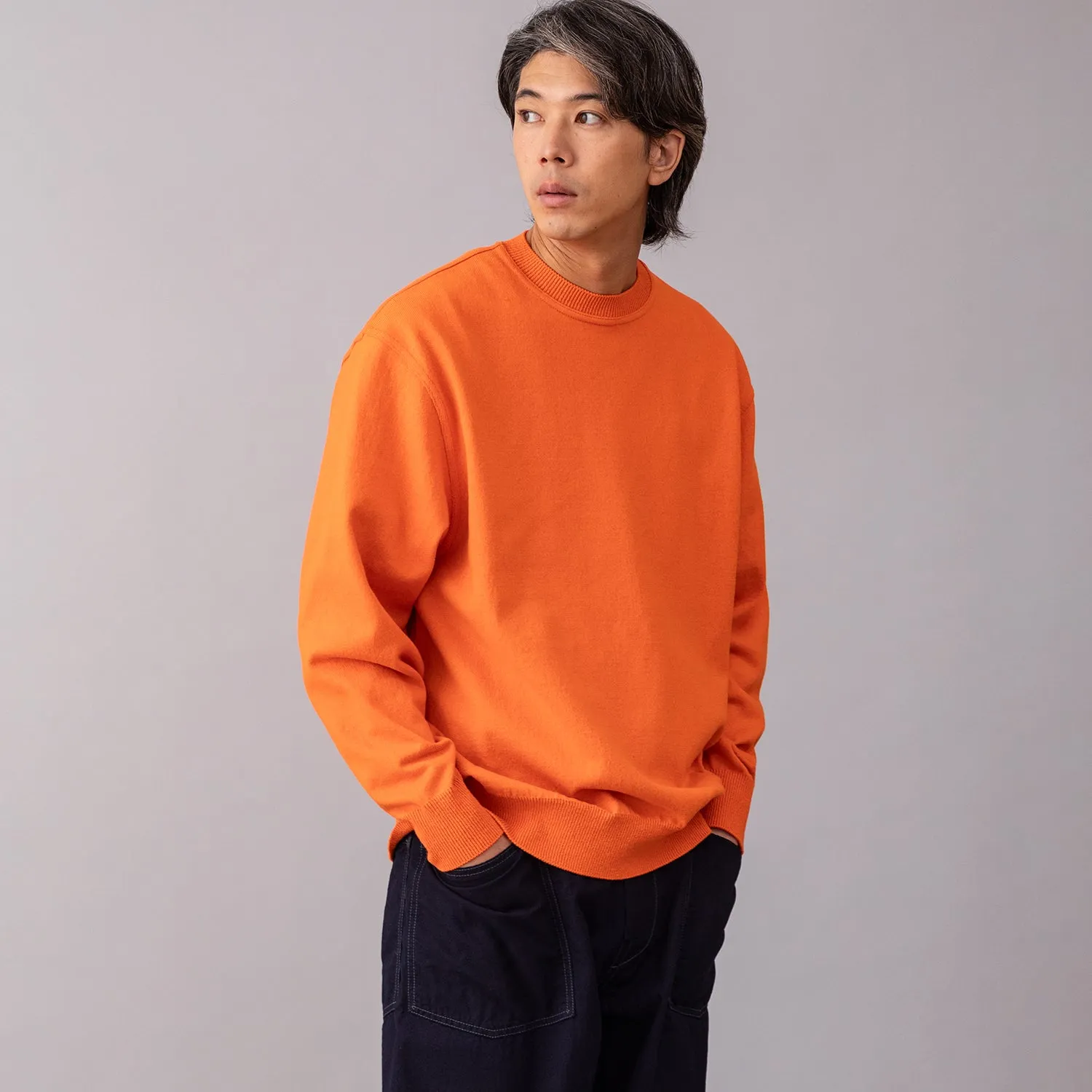 Yonetomi NEW BASIC | ヨネトミニューベーシック　Begin別注 強撚糸の美発色コットンクルーニット