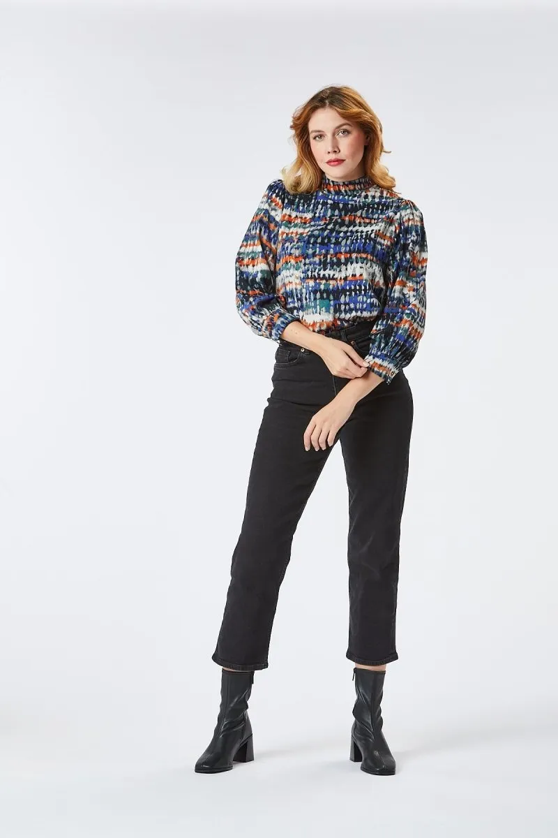 Zibi London Loan Blouse Blue Multi