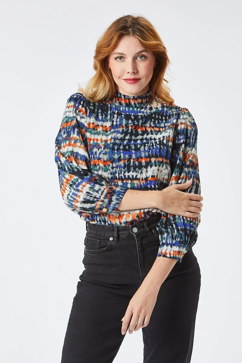 Zibi London Loan Blouse Blue Multi