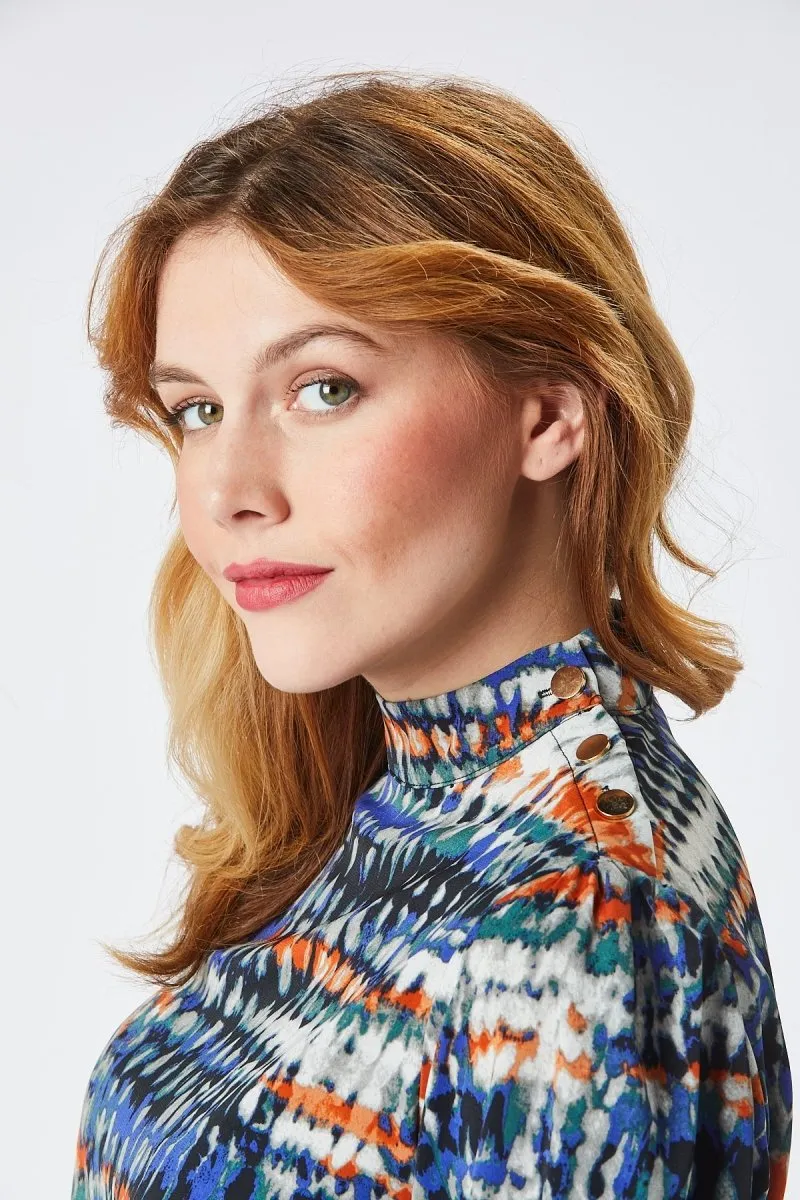 Zibi London Loan Blouse Blue Multi